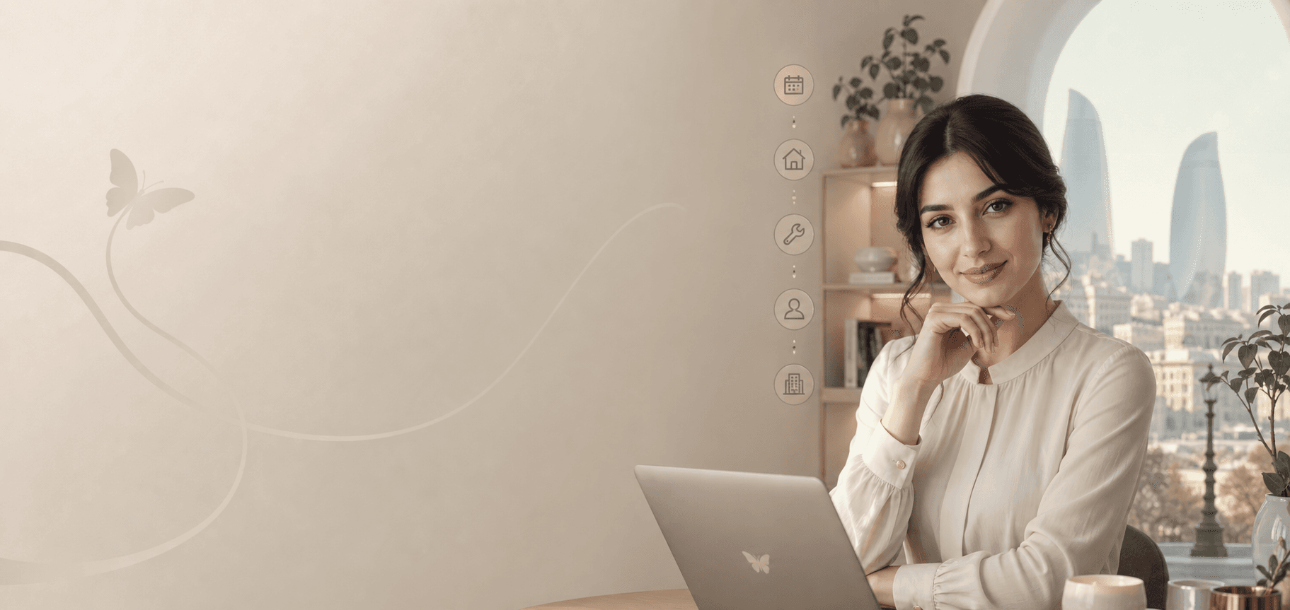 Butterflies virtual assistant visual